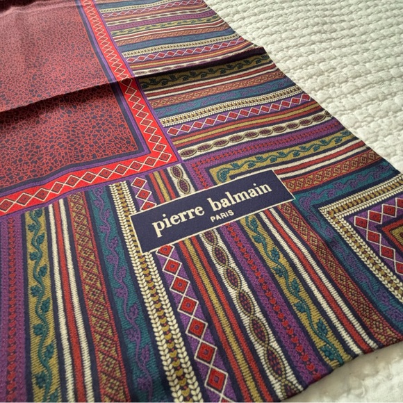 Vintage Pierre Balmain 100% Silk Scarf Made in France - Picture 3 of 5